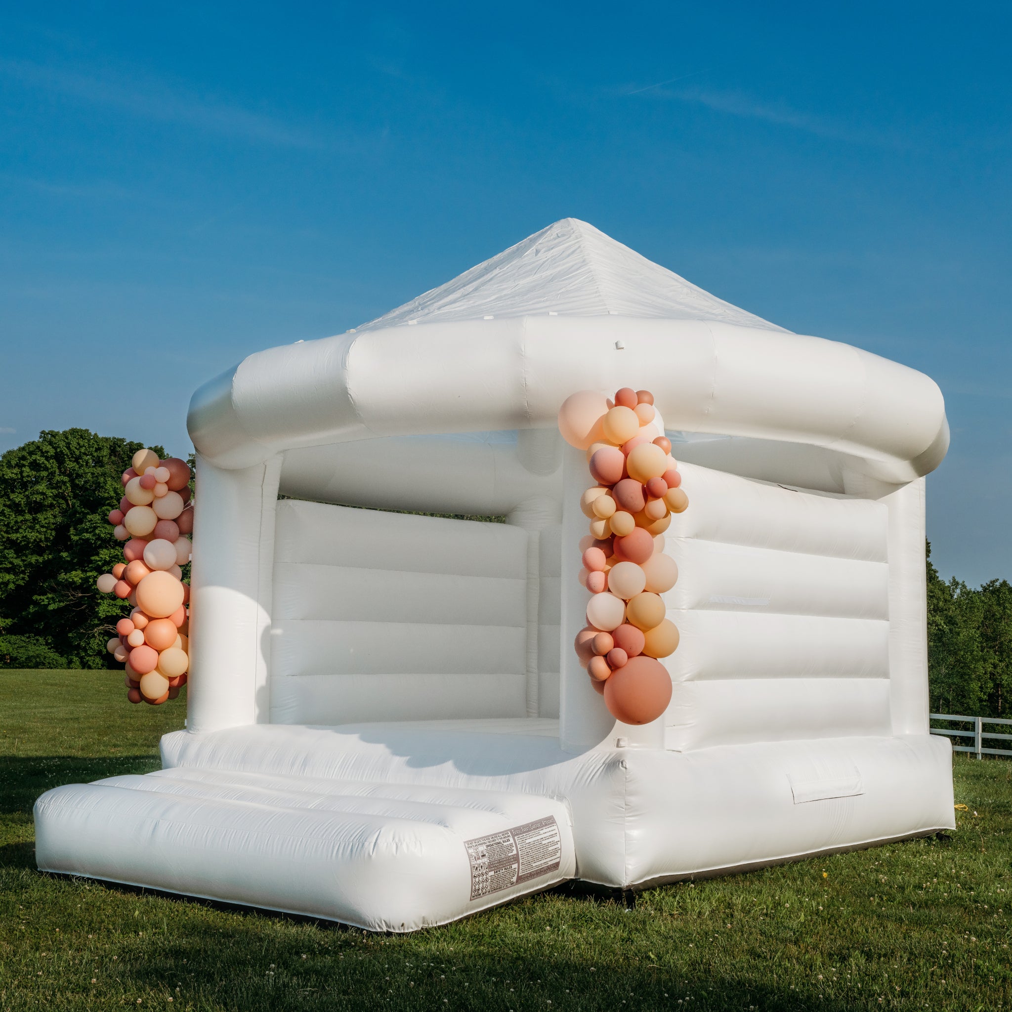 Dome White Bounce House - 15x15x16